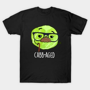 Cabb-aged Funny Old Veggie Cabbage Pun T-Shirt